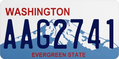 WA license plate AAG2741