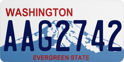 WA license plate AAG2742