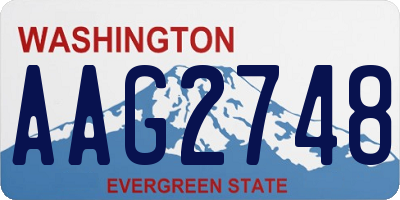 WA license plate AAG2748