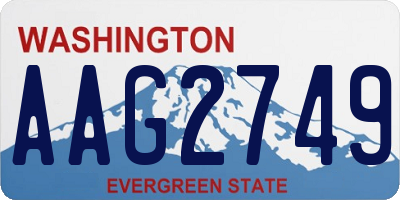 WA license plate AAG2749