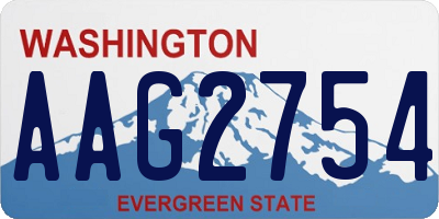 WA license plate AAG2754