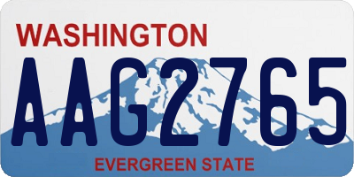 WA license plate AAG2765