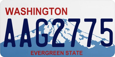 WA license plate AAG2775