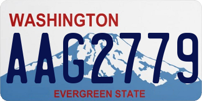 WA license plate AAG2779