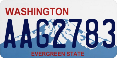 WA license plate AAG2783