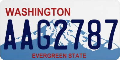 WA license plate AAG2787