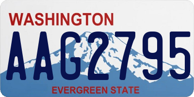 WA license plate AAG2795