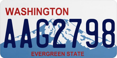 WA license plate AAG2798