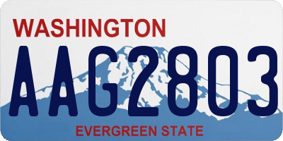 WA license plate AAG2803