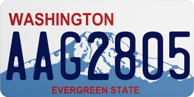 WA license plate AAG2805