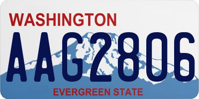 WA license plate AAG2806