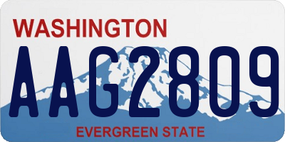 WA license plate AAG2809