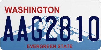 WA license plate AAG2810