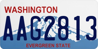 WA license plate AAG2813