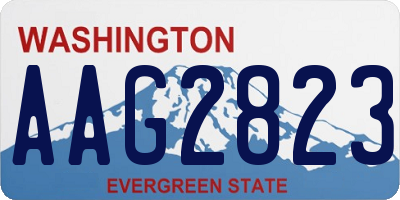WA license plate AAG2823