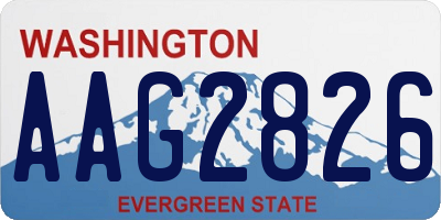 WA license plate AAG2826