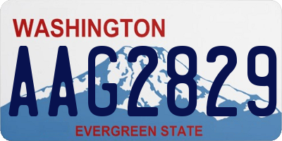 WA license plate AAG2829