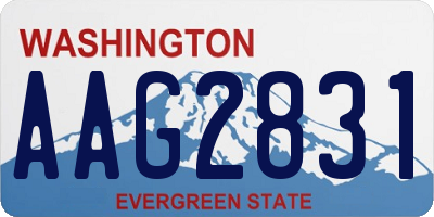 WA license plate AAG2831