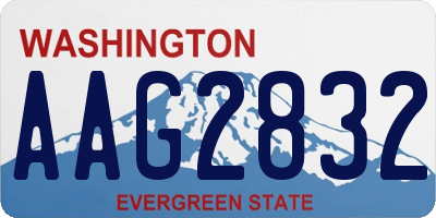 WA license plate AAG2832