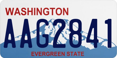 WA license plate AAG2841