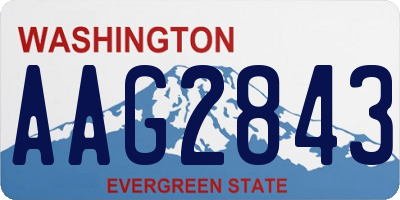 WA license plate AAG2843