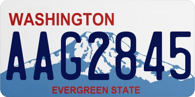 WA license plate AAG2845