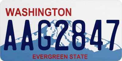 WA license plate AAG2847