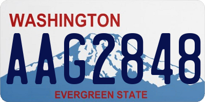 WA license plate AAG2848