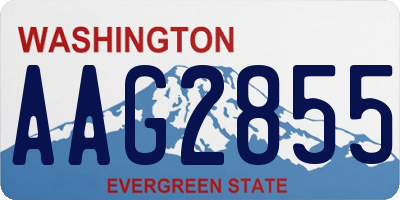 WA license plate AAG2855