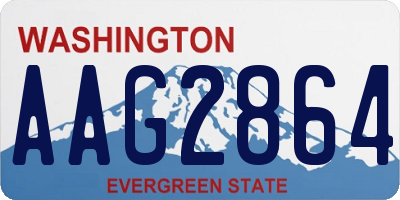 WA license plate AAG2864
