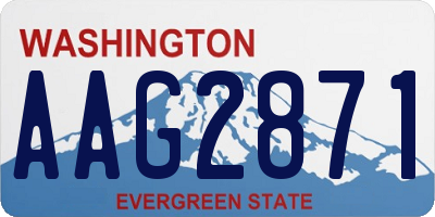 WA license plate AAG2871