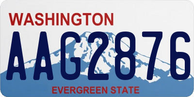 WA license plate AAG2876