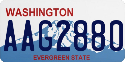 WA license plate AAG2880