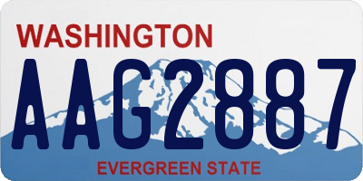 WA license plate AAG2887
