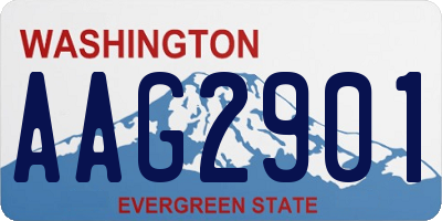 WA license plate AAG2901