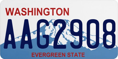 WA license plate AAG2908