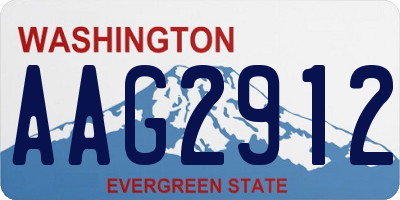 WA license plate AAG2912