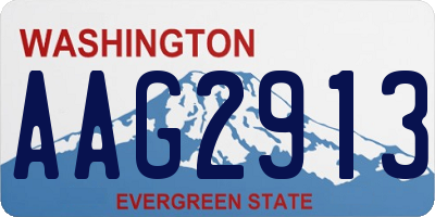 WA license plate AAG2913