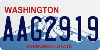 WA license plate AAG2919