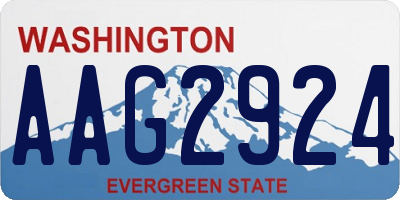 WA license plate AAG2924