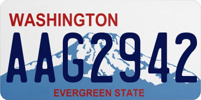 WA license plate AAG2942