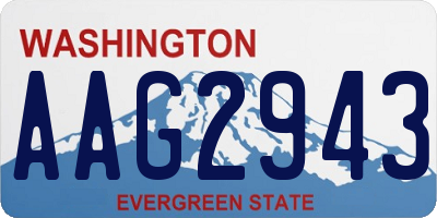 WA license plate AAG2943
