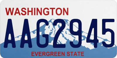 WA license plate AAG2945