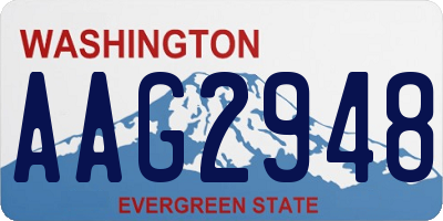 WA license plate AAG2948