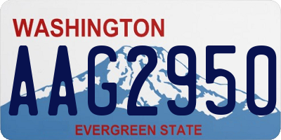 WA license plate AAG2950