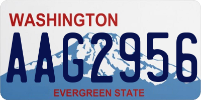 WA license plate AAG2956