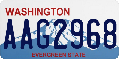 WA license plate AAG2968