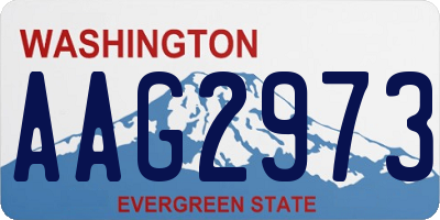 WA license plate AAG2973