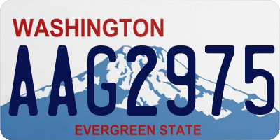 WA license plate AAG2975