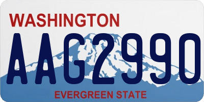 WA license plate AAG2990